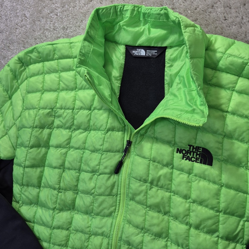 The North Face Jacket Mens XL Slim Thermoball Green Quilted Insulated Preppy - Picture 2 of 12
